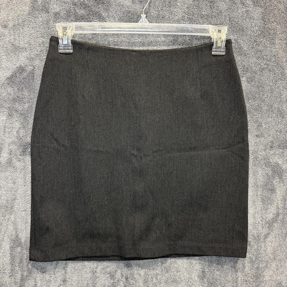 Equestrian Designs Skirt Womens 8 Charcoal Gray Pencil Stretch Career Office